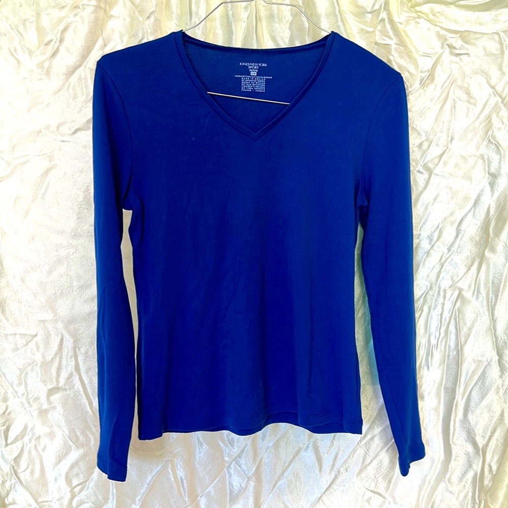 Royal blue, Jones New York Sport long sleeve top